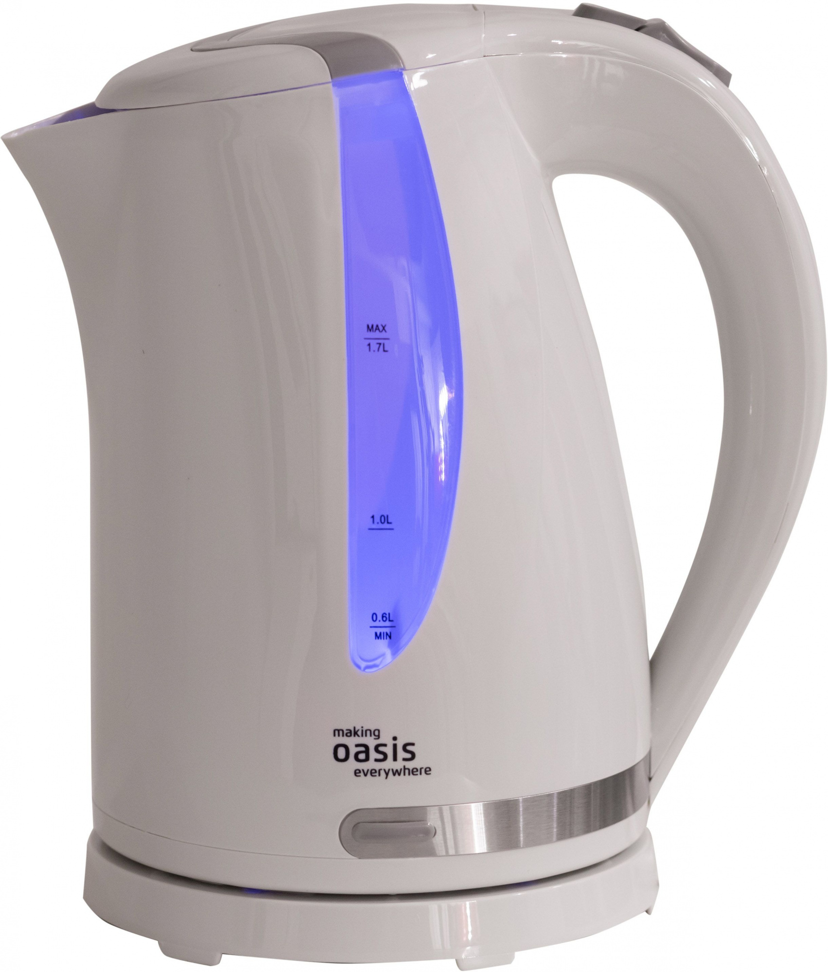 Чайник электрический Oasis K-2PW 1.7л. 2200Вт белый корпус: пластик