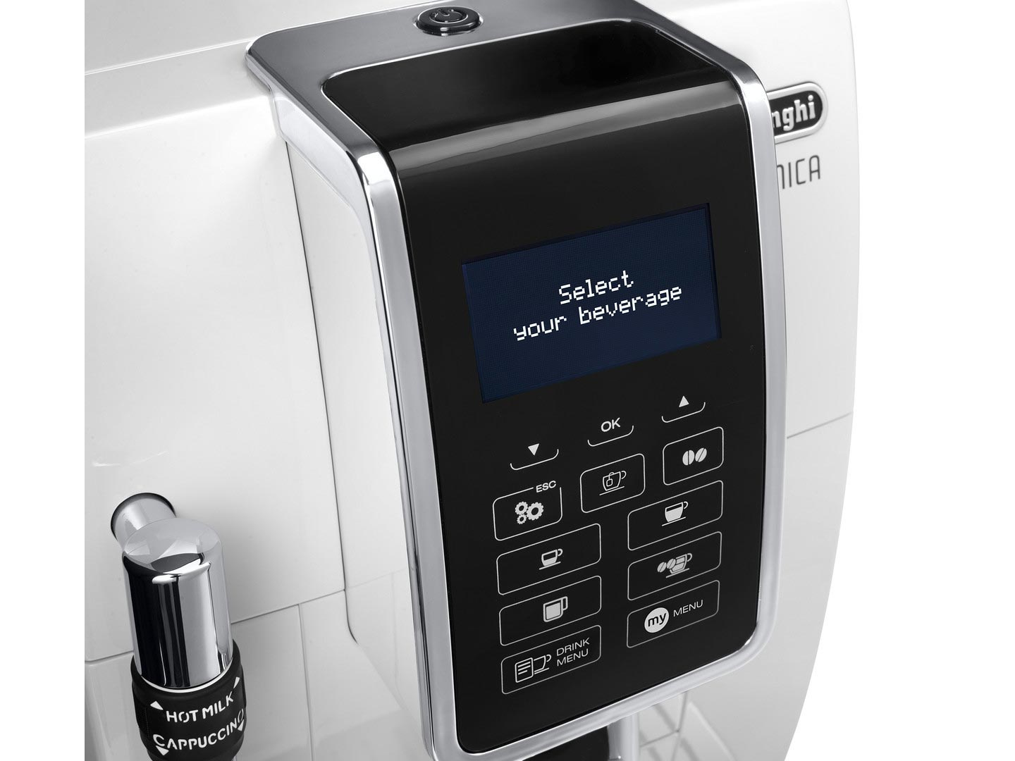 Кофемашина Delonghi Dinamica ECAM350.35.W 1450Вт белый