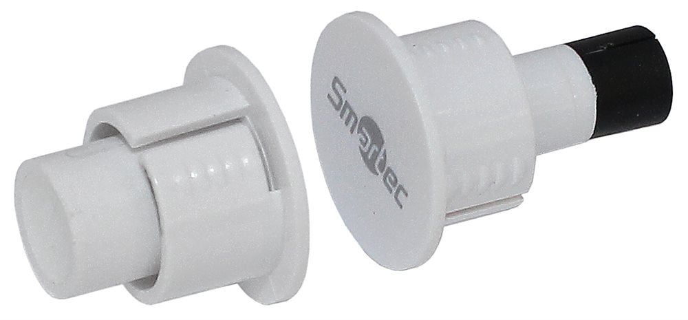 ST-DM031NC-WT - Магнитоконтактный датчик Smartec, НЗ, белый, врезной для металлических дверей, под винт, зазор 30 мм