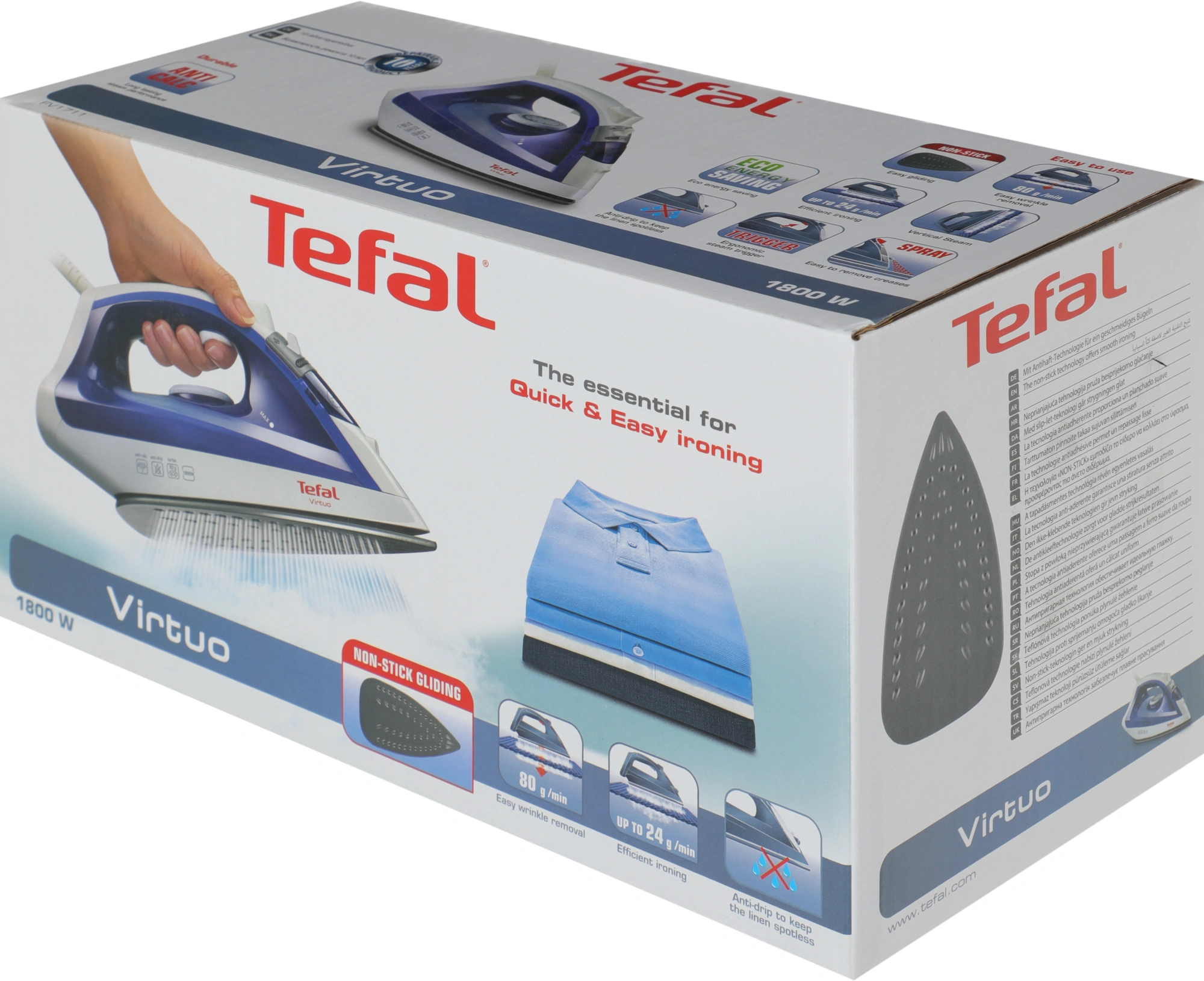 Утюг Tefal FV1711E0 1800Вт синий/белый