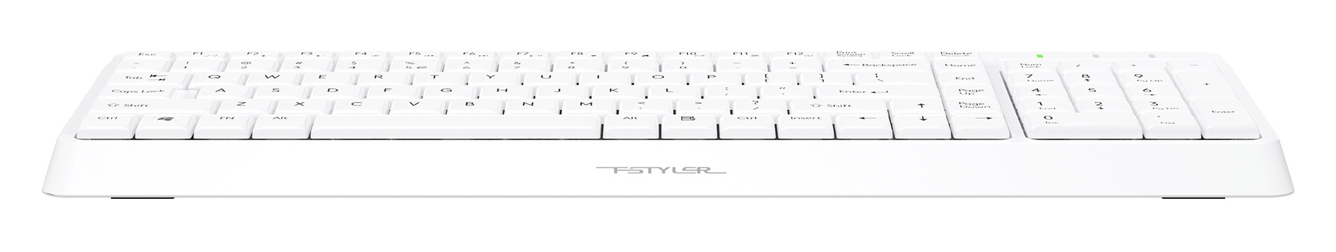 Клавиатура A4Tech FK15 белый USB (FK15 WHITE) кабель 1.5м