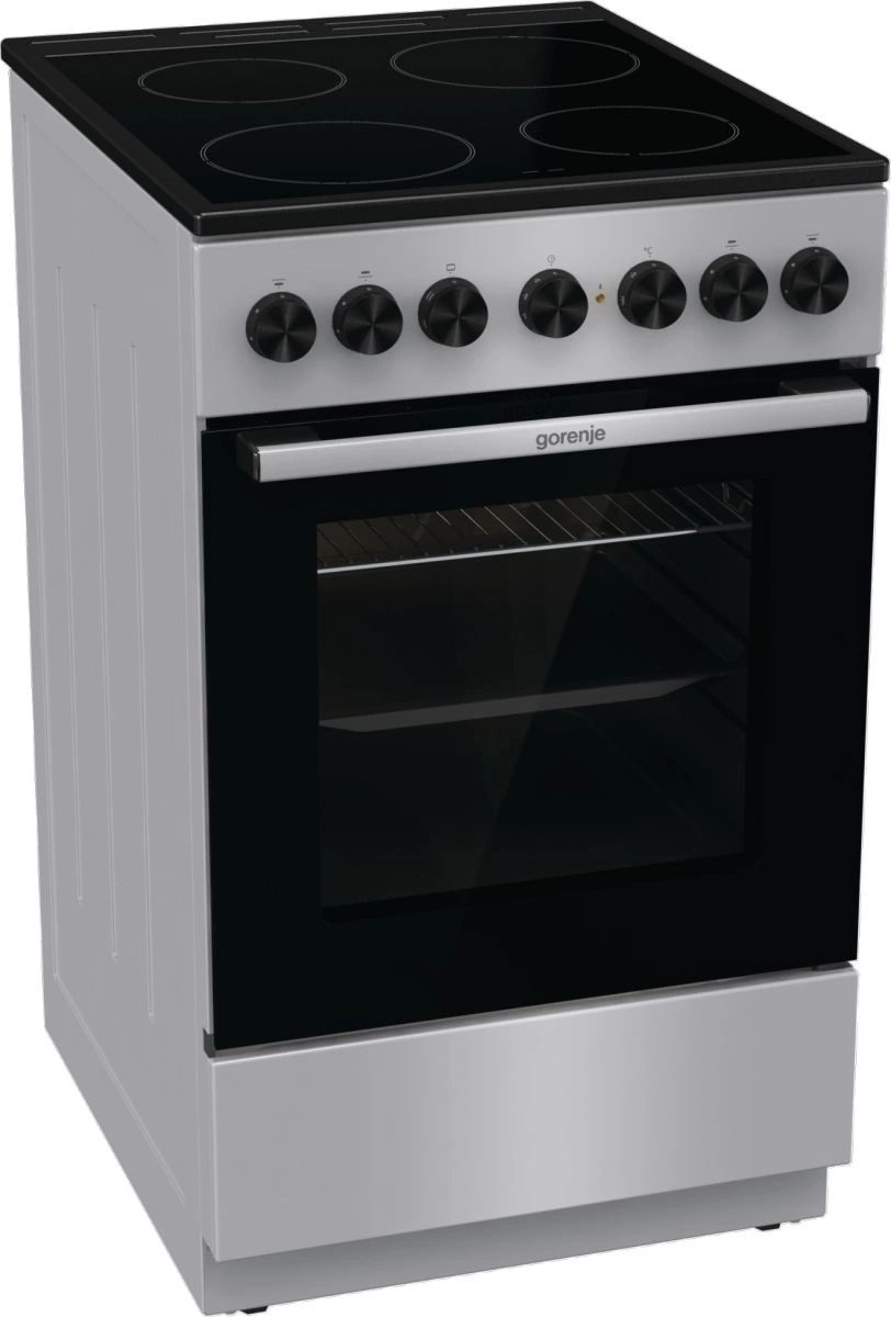 Плита Электрическая Gorenje GEC5B20SG серебристый стеклокерамика (без крышки)