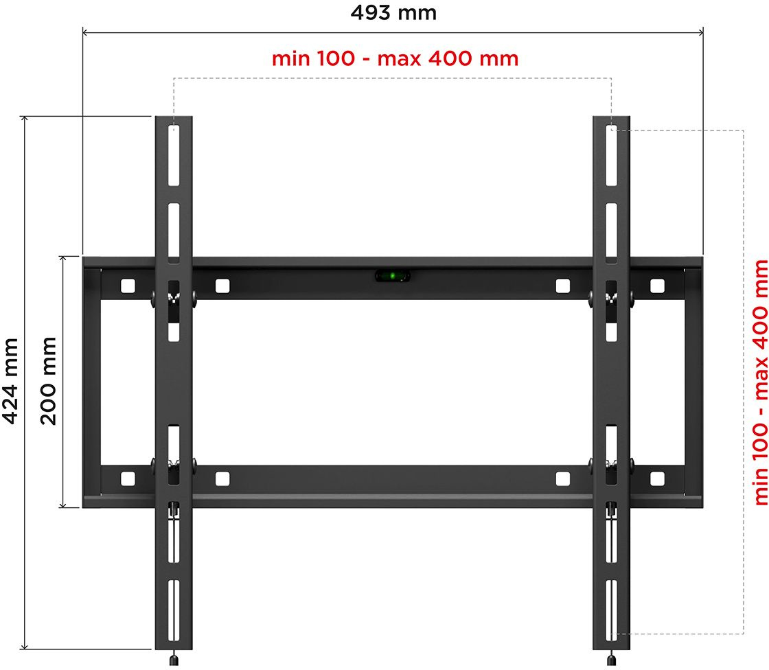 Кронштейн для телевизора Holder LCD-T4609 черный 27"-75" макс.60кг настенный наклон
