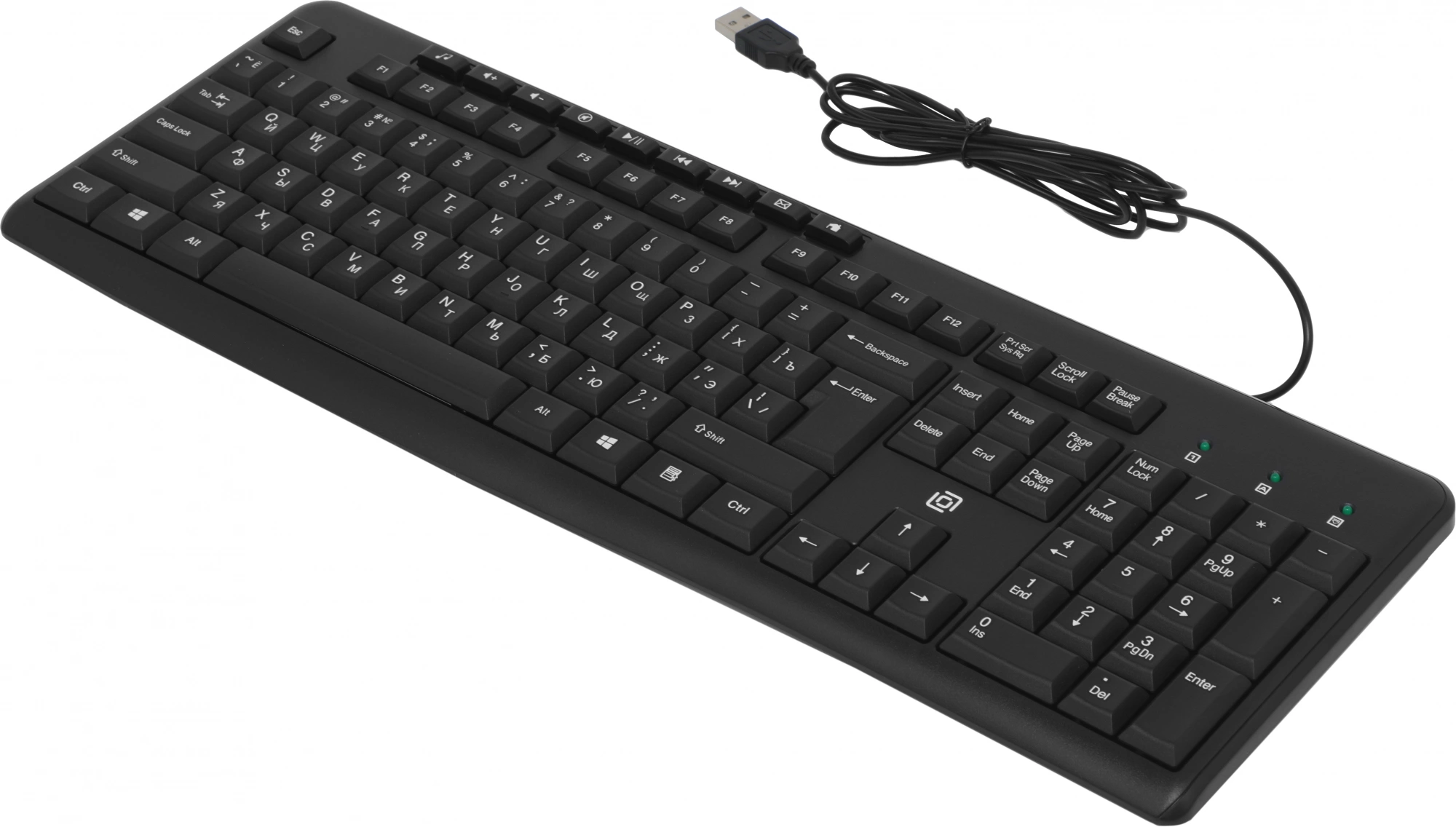 Клавиатура Оклик 305M черный USB Multimedia (1659987)