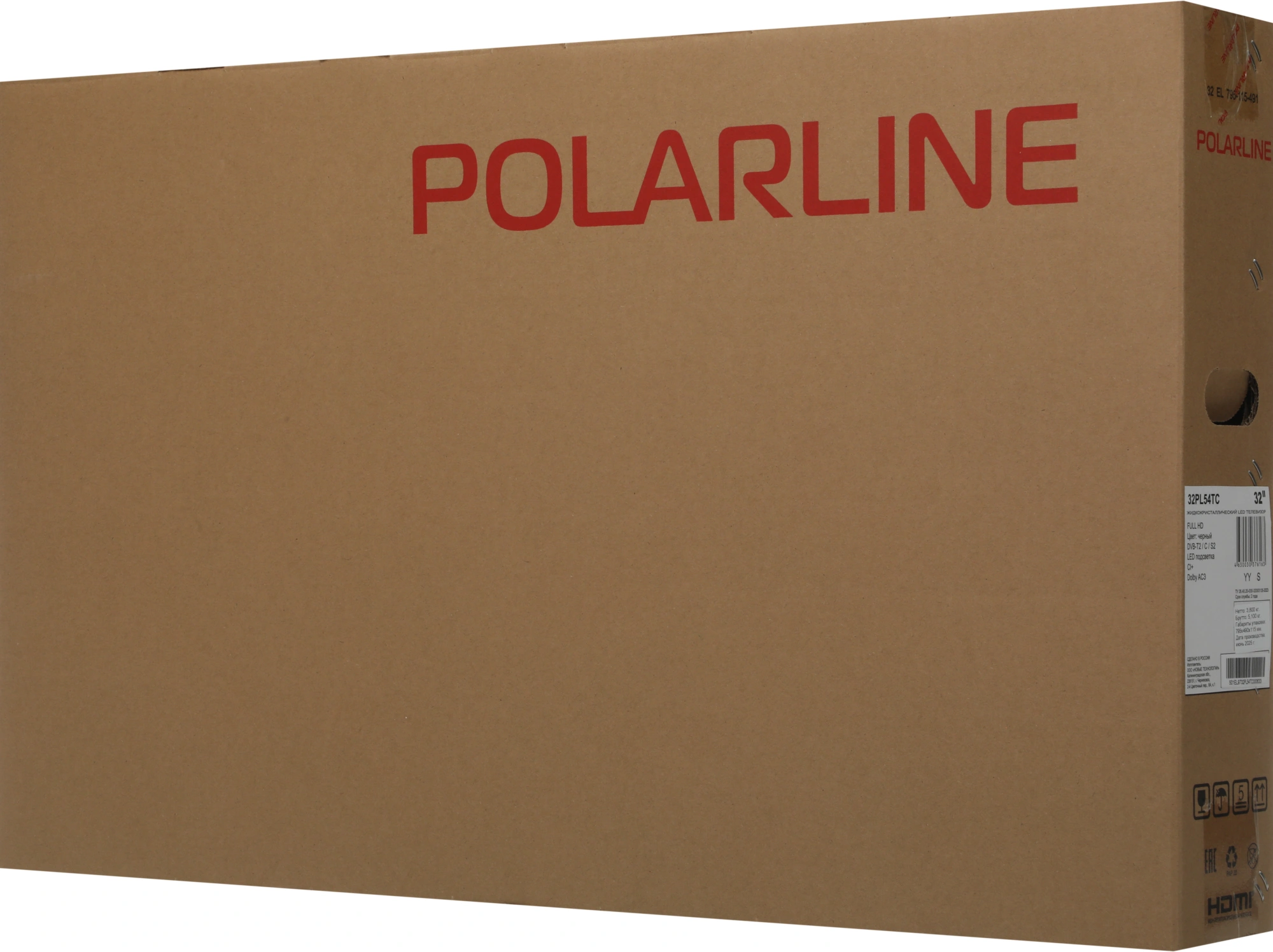 Телевизор LED PolarLine 32" 32PL54TC черный FULL HD 60Hz DVB-T DVB-T2 DVB-C USB (RUS)