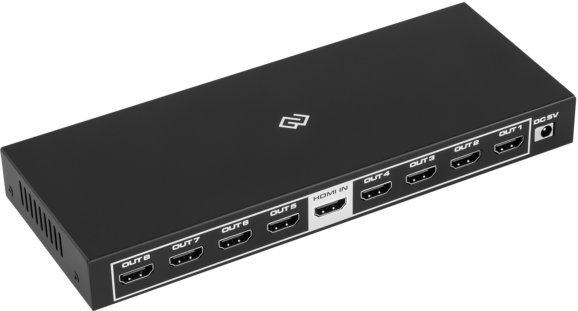 Сплиттер аудио-видео Digma DHSP-v2x8 HDMI (f)/8xHDMI (f) черный