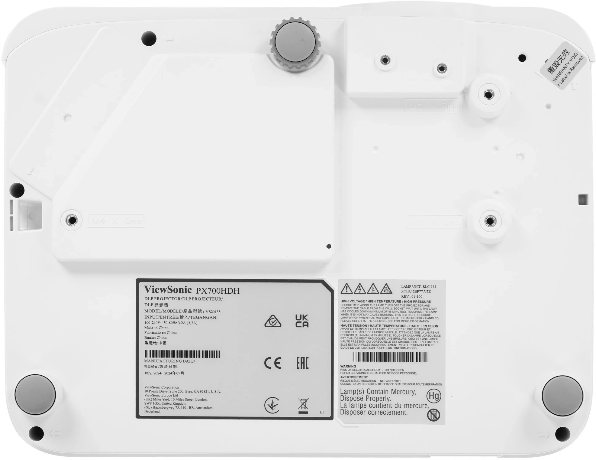 Проектор ViewSonic PX700HDH DLP 3700Lm ANSI (1920x1080) 22000:1 ресурс лампы:20000часов 2xHDMI 2.4кг