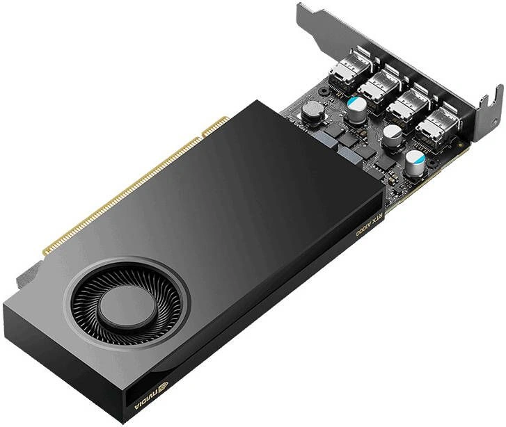 Видеокарта PNY PCI-E 4.0 A1000 NVIDIA A1000 8Gb 128bit GDDR6 1065/10000 mDPx4 HDCP oem low profile