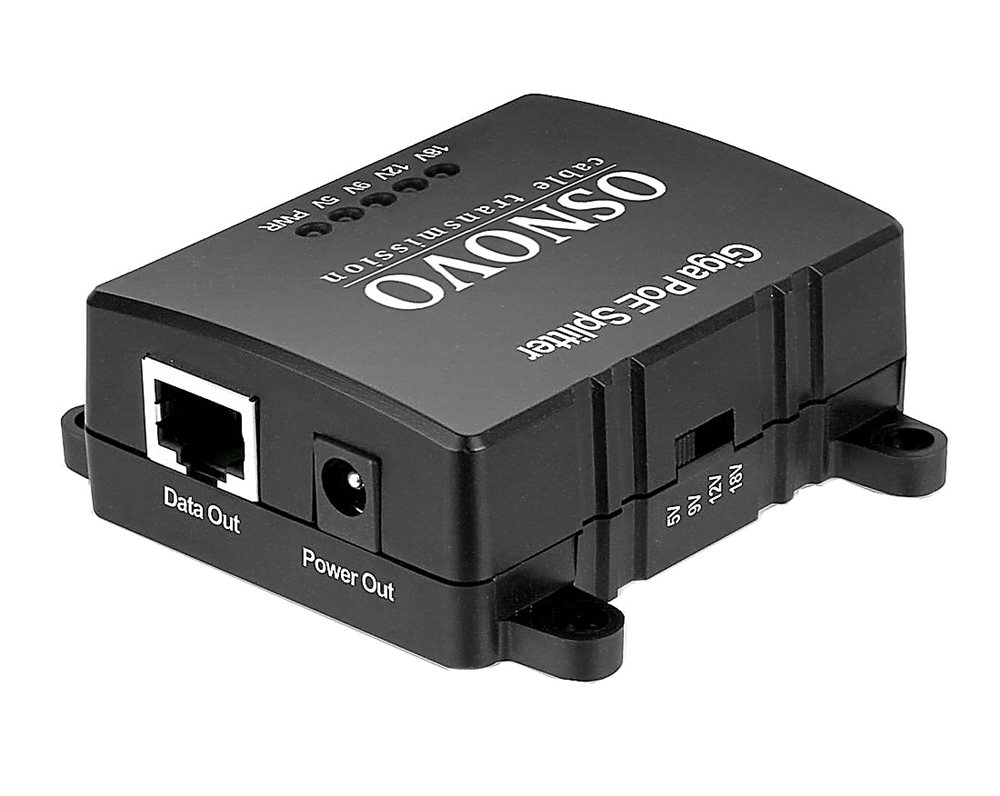 PoE Splitter/G2 - PoE-сплиттер Gigabit Ethernet с функцией выбора напряжения на 5/9/12/18V