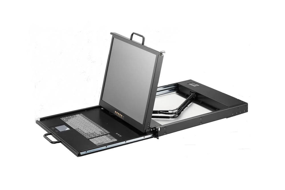 AMK701 - Консоль для 19" стойки 17" TFT LCD монитор, клавиатура, Touchpad