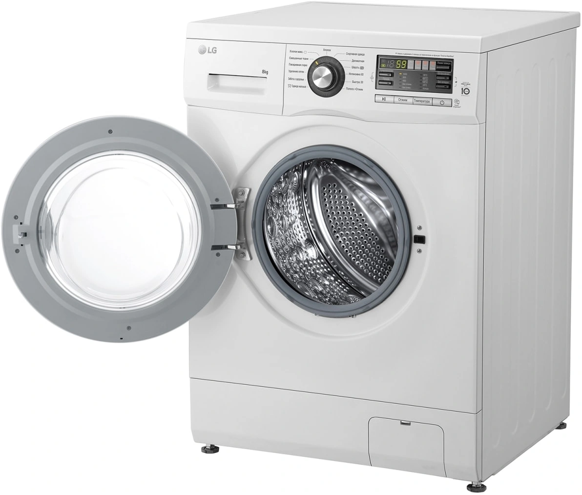 Стиральная машина LG F1096TD3 класс: A загр.фронтальная макс.:8кг белый инвертор