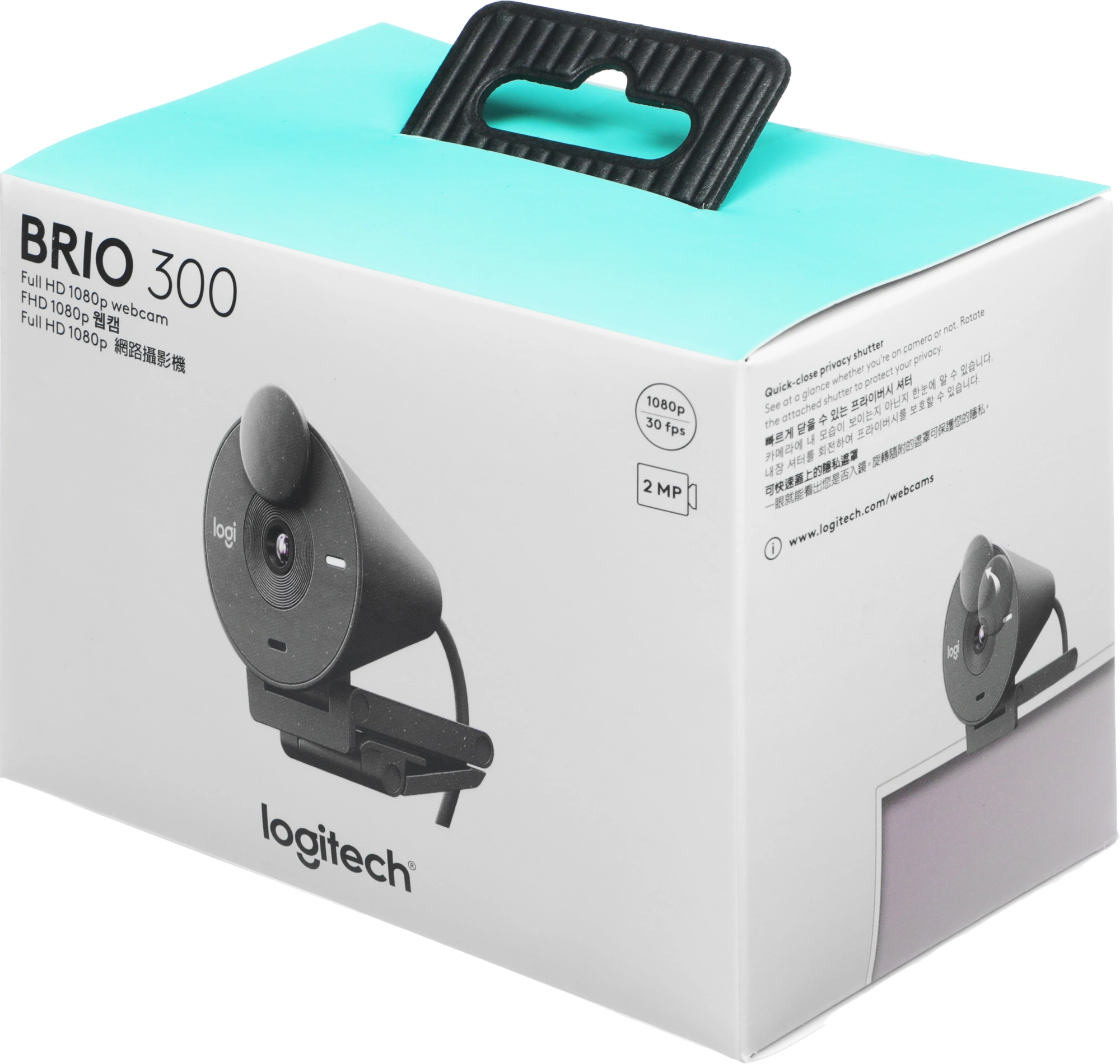 Камера Web Logitech HD Webcam Brio 300 графитовый 2Mpix (1920x1080) USB Type-C с микрофоном (960-001437)
