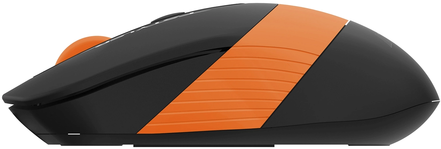 Мышь A4Tech Fstyler FG10S черный/оранжевый оптическая 2000dpi silent беспров. USB для ноутбука 4but (FG10S ORANGE)