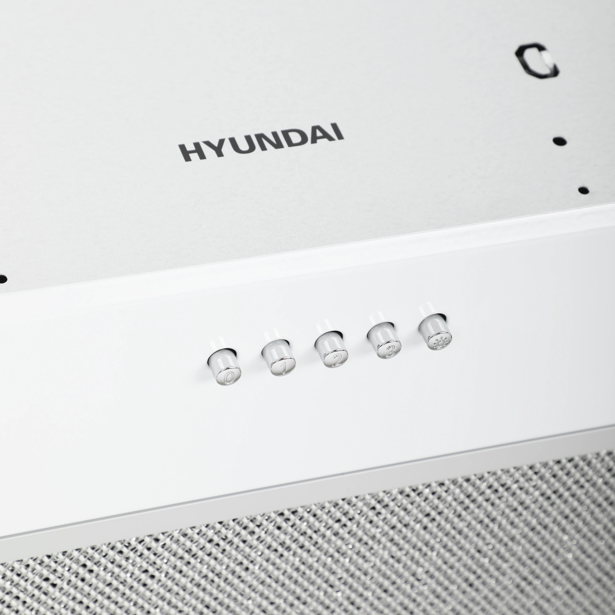 Вытяжка встраиваемая Hyundai HBB 6033 W белый управление: кнопочное (1 мотор)