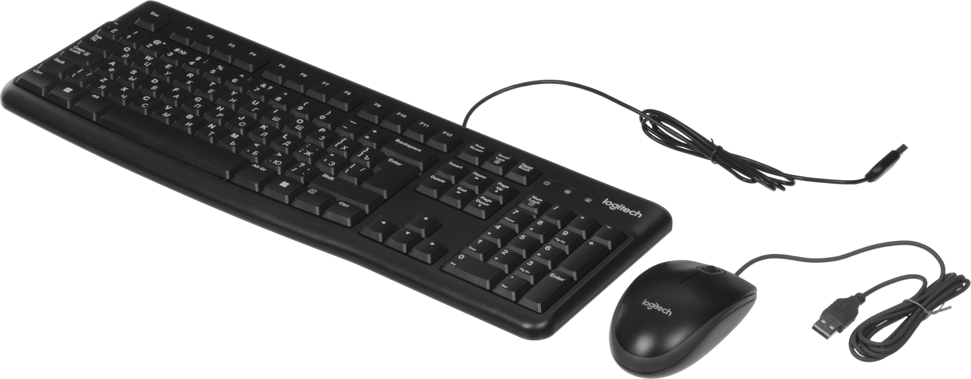 Клавиатура + мышь Logitech MK120 клав:черный мышь:черный/серый USB (920-002561)