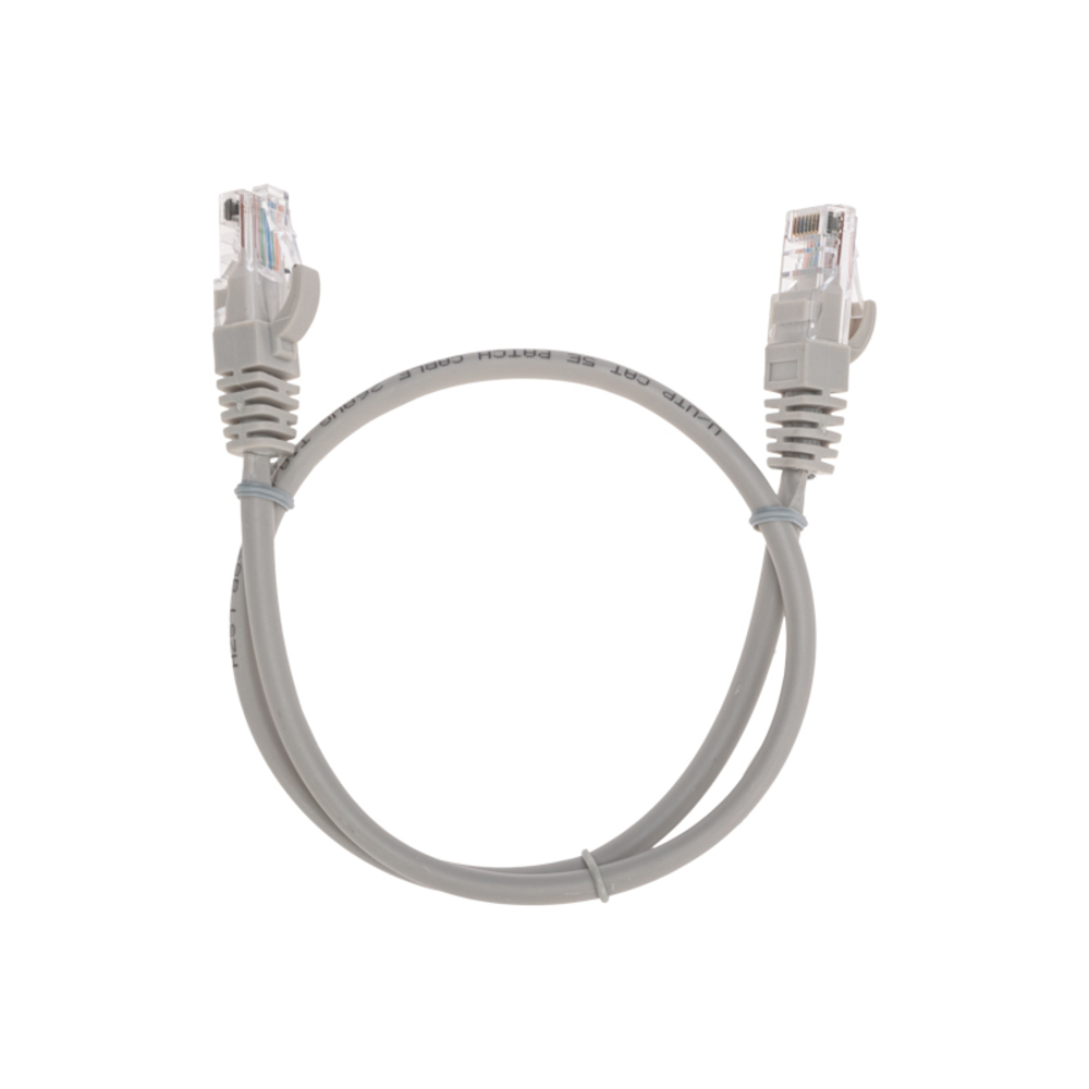 02-0100-05 - Патч-корд U/UTP, CAT 5e, RJ45-RJ45, 26AWG, LSZH, серый, 0,5м, Rexant