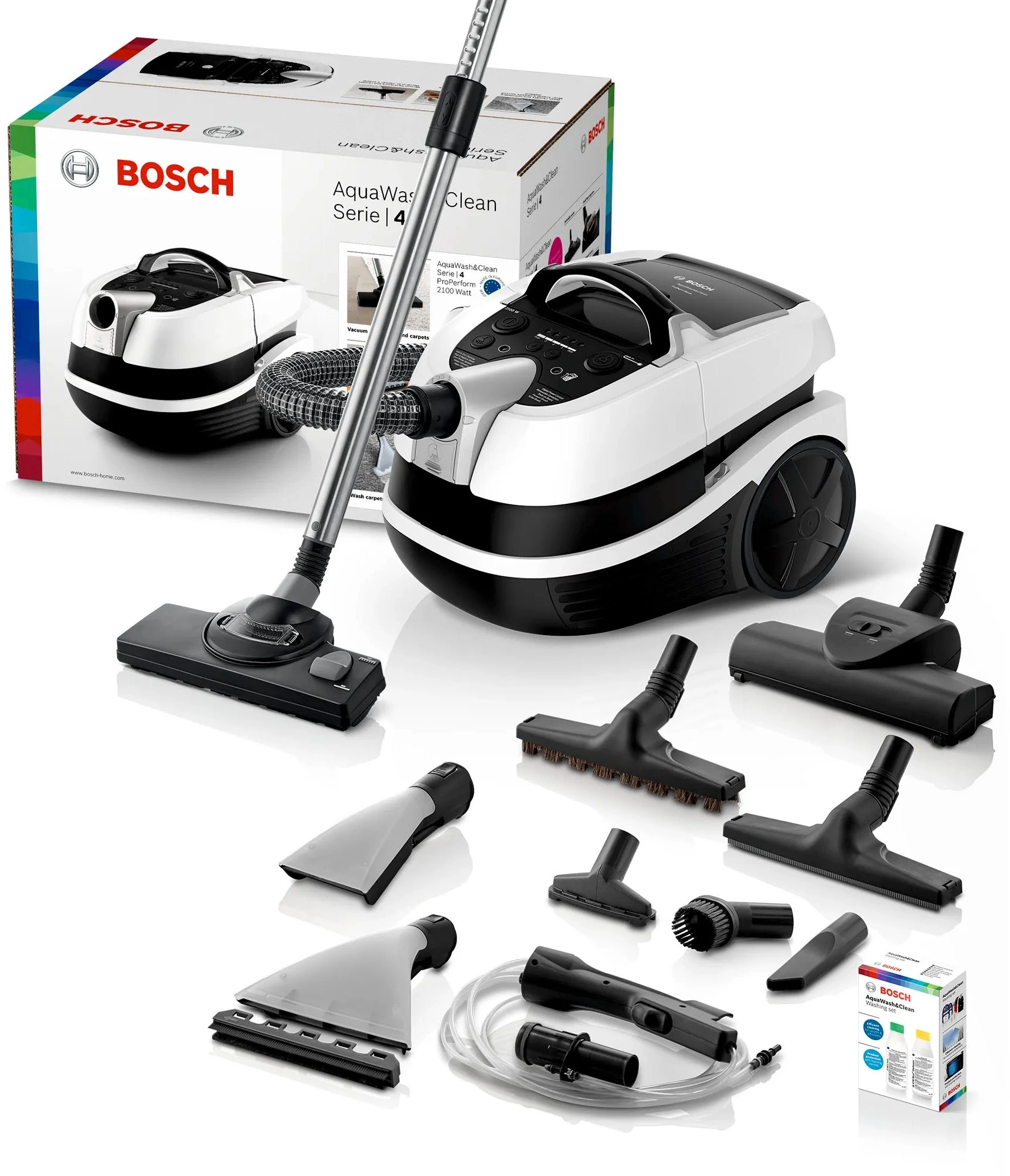 Пылесос моющий Bosch BWD421PRO 2100Вт белый/черный