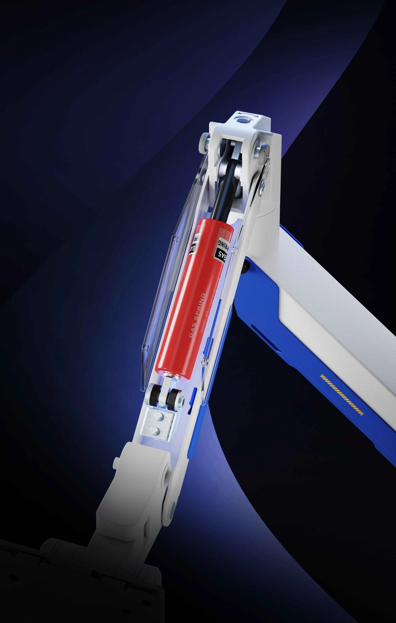 Кронштейн для мониторов Ultramounts UM743WB белый/синий 24"-57" макс.30кг крепление к столешнице поворот и наклон