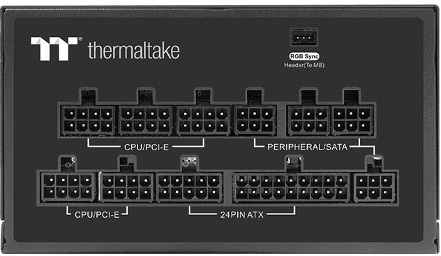 Блок питания Thermaltake ATX 850W Toughpower GF2 ARGB 80+ gold 24pin APFC 140mm fan color LED 9xSATA Cab Manag RTL