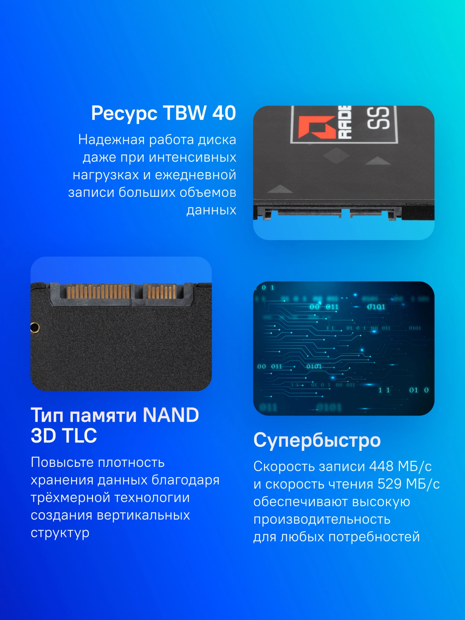 Накопитель SSD AMD SATA-III 128GB R5SL128G Radeon R5 2.5"
