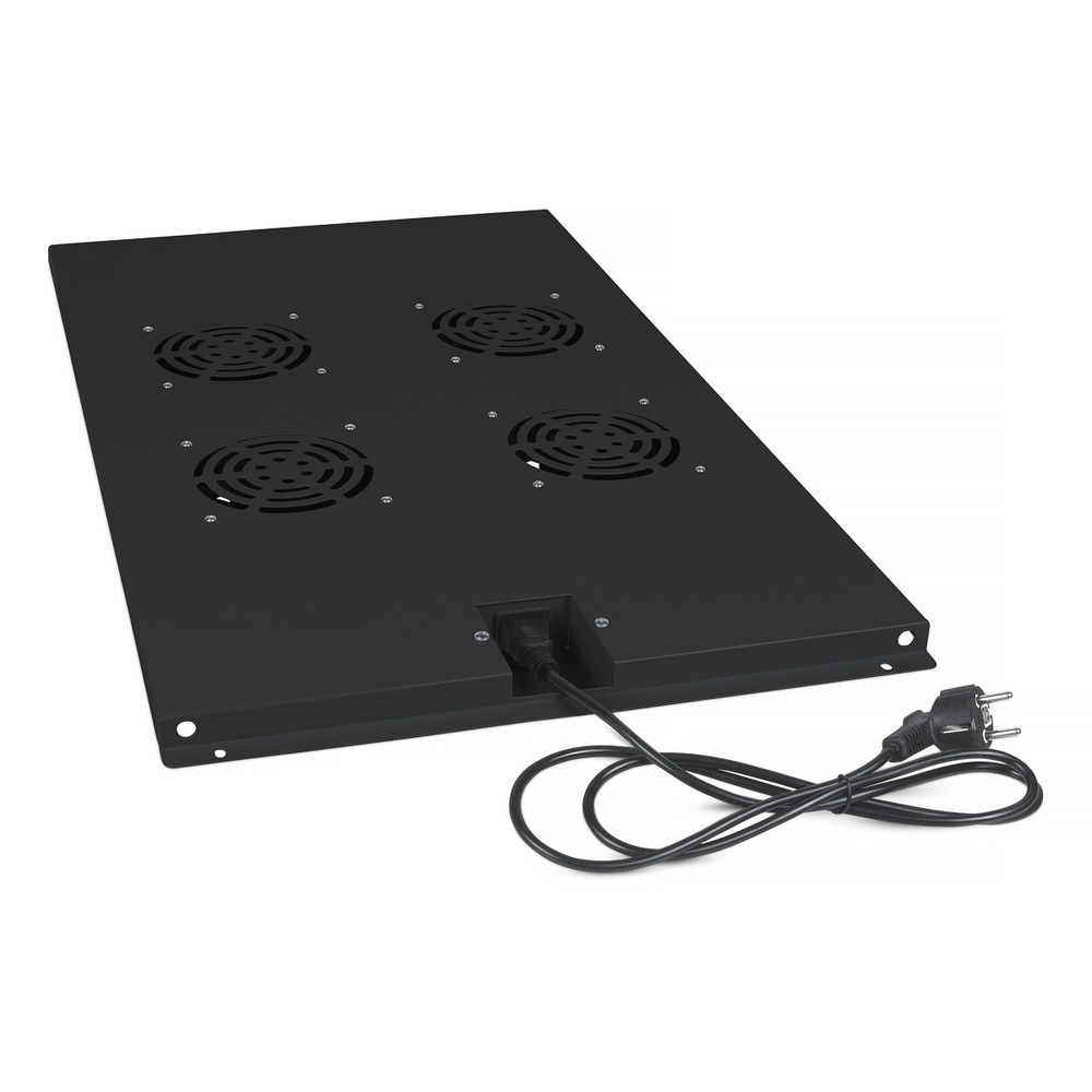 Cabeus TRAY-120-BK - Модуль вентиляторный с 4-я вентиляторами для установки в напольные шкафы серии SH-05C , ND-05C глубиной 1200мм, цвет черный (RAL 9004)