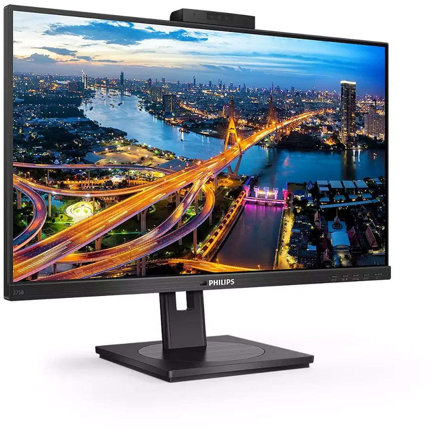Монитор Philips 27" B Line 275B1H черный IPS LED 16:9 DVI HDMI M/M Cam матовая HAS Piv 350cd 178гр/178гр 2560x1440 75Hz DP QHD USB 6.42кг