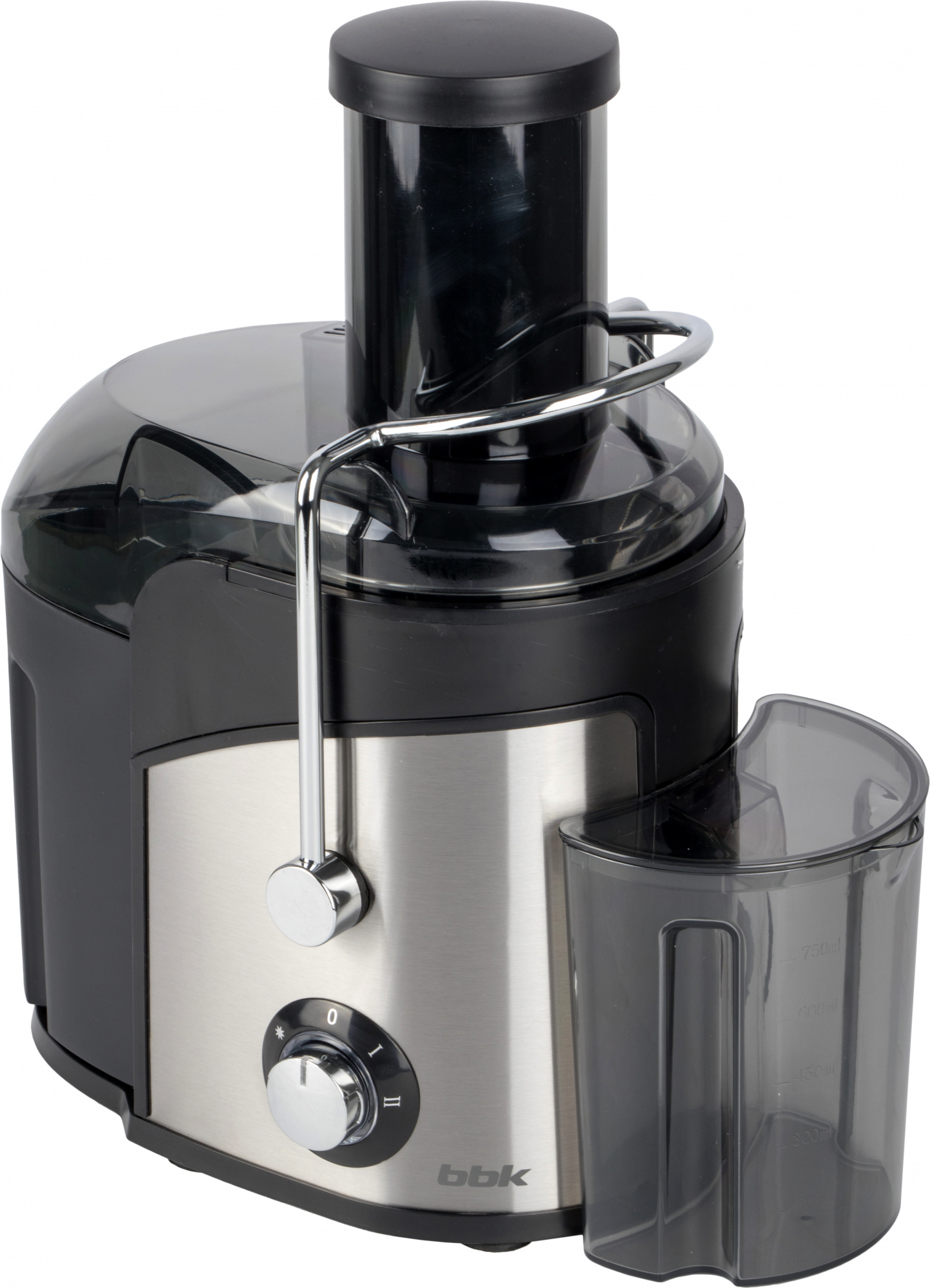 Соковыжималка центробежная BBK JC080-H03 800Вт рез.сок.:750мл. черный/серебристый