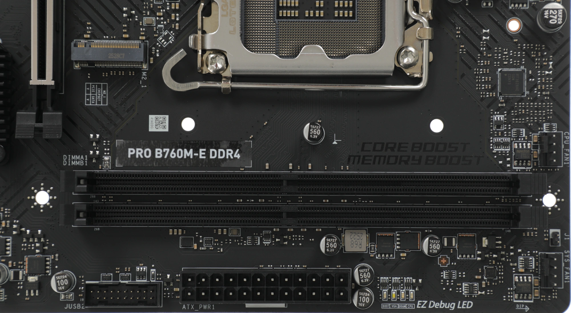 Материнская плата MSI PRO B760M-E DDR4 Soc-1700 Intel B760 2xDDR4 mATX AC`97 8ch(7.1) GbLAN+VGA+HDMI
