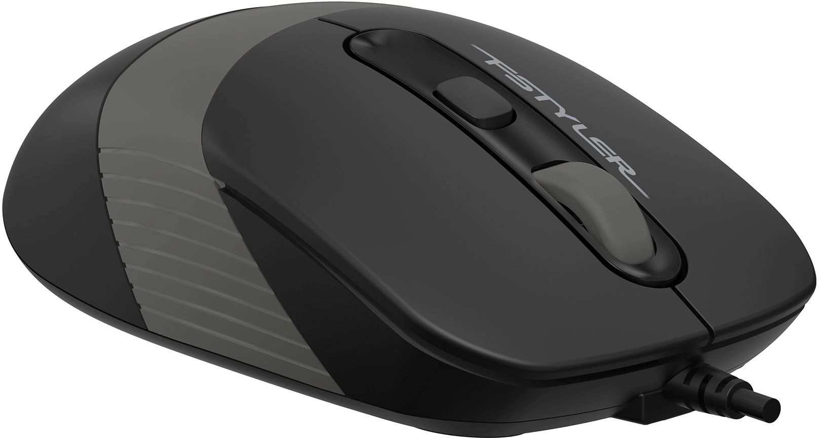 Мышь A4Tech Fstyler FM10T серый/черный оптическая 1600dpi USB для ноутбука 3but (FM10T GREY)
