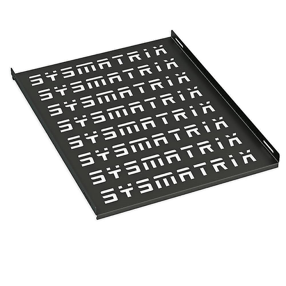 SYSMATRIX SH 9102.900 Полка 19" стационарная перфорированная глубиной 750 мм для напольных шкафов глубиной 1000 мм, цвет черный (RAL 9004)