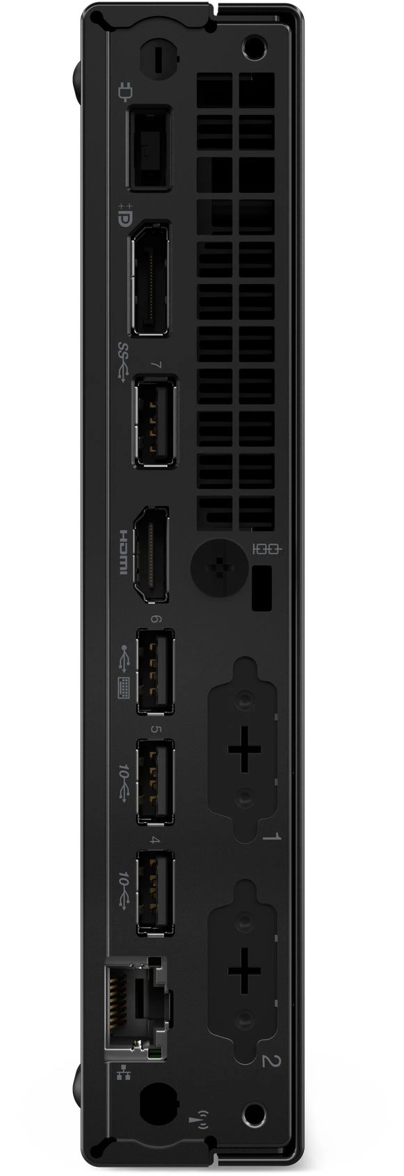 Неттоп Lenovo ThinkCentre Tiny M70q-5 slim i7 14700T (1.3) 16Gb SSD512Gb UHDG 770 без ОС GbitEth WiFi BT 135W kb мышь клавиатура черный (12TD003UUM)