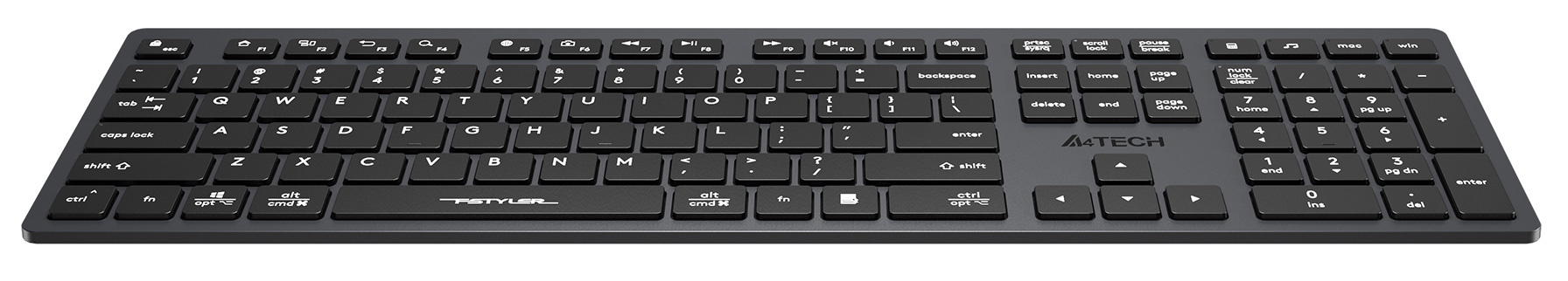 Клавиатура A4Tech FX50 серый USB slim Multimedia (FX50 GREY) кабель 1.5м