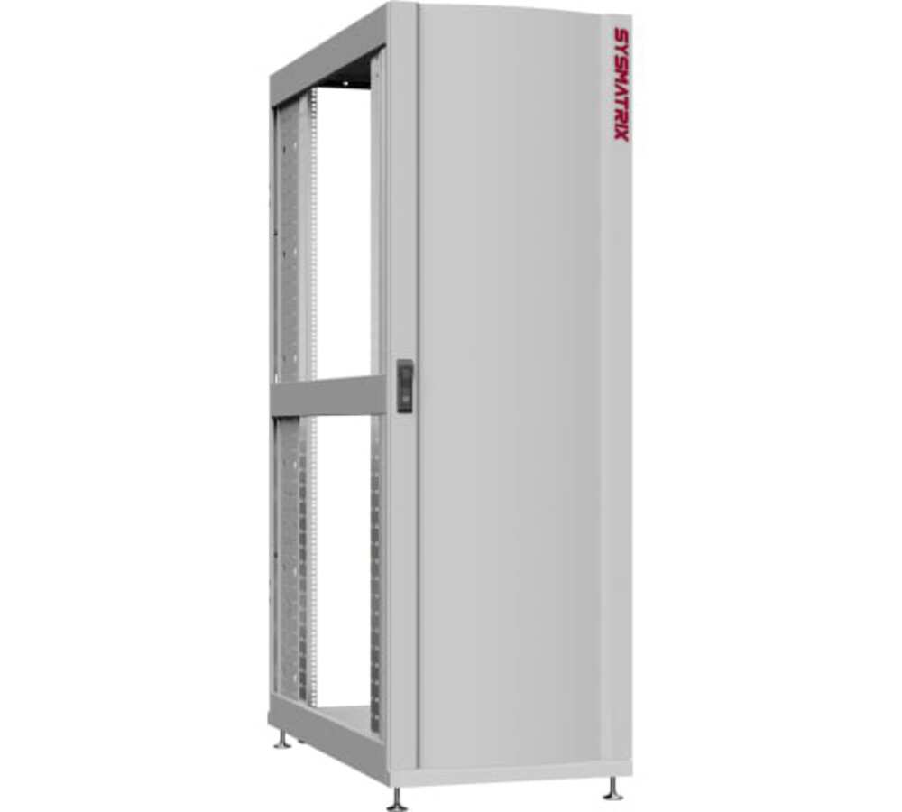 SYSMATRIX NS 6124.7200 Серверный шкаф 24U 600х1070 передняя дверь: одностворчатая глухой металл IP51, задняя дверь: без, боковые панели: без, цвет: серый RAL7035