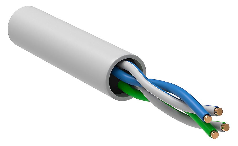 LC1-C5E02-128 - ITK Витая пара U/UTP кат.5E 2x2х24AWG LSZH белый (500м)
