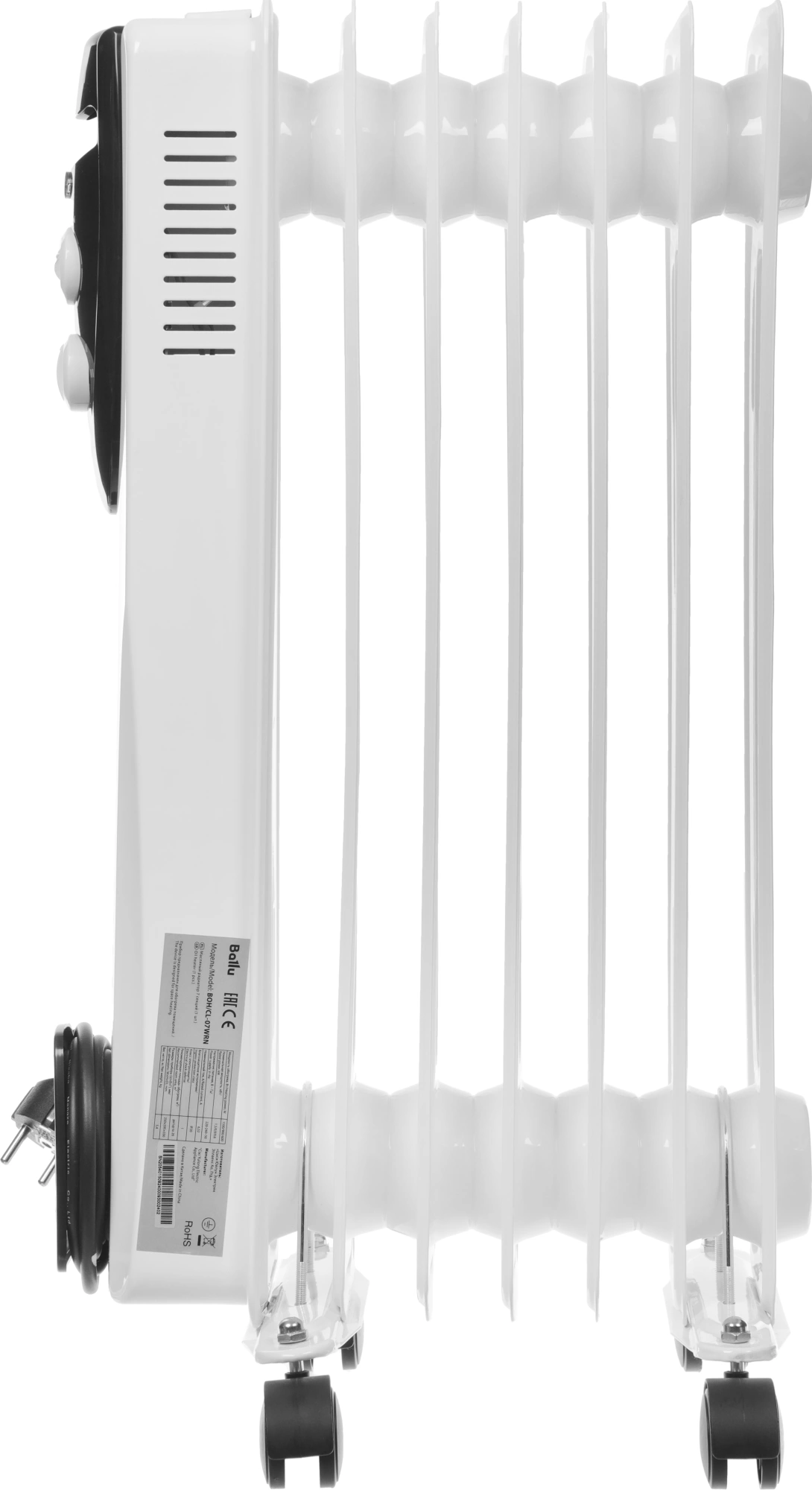Радиатор масляный Ballu Classic BOH/CL-07WRN 1500Вт белый/черный