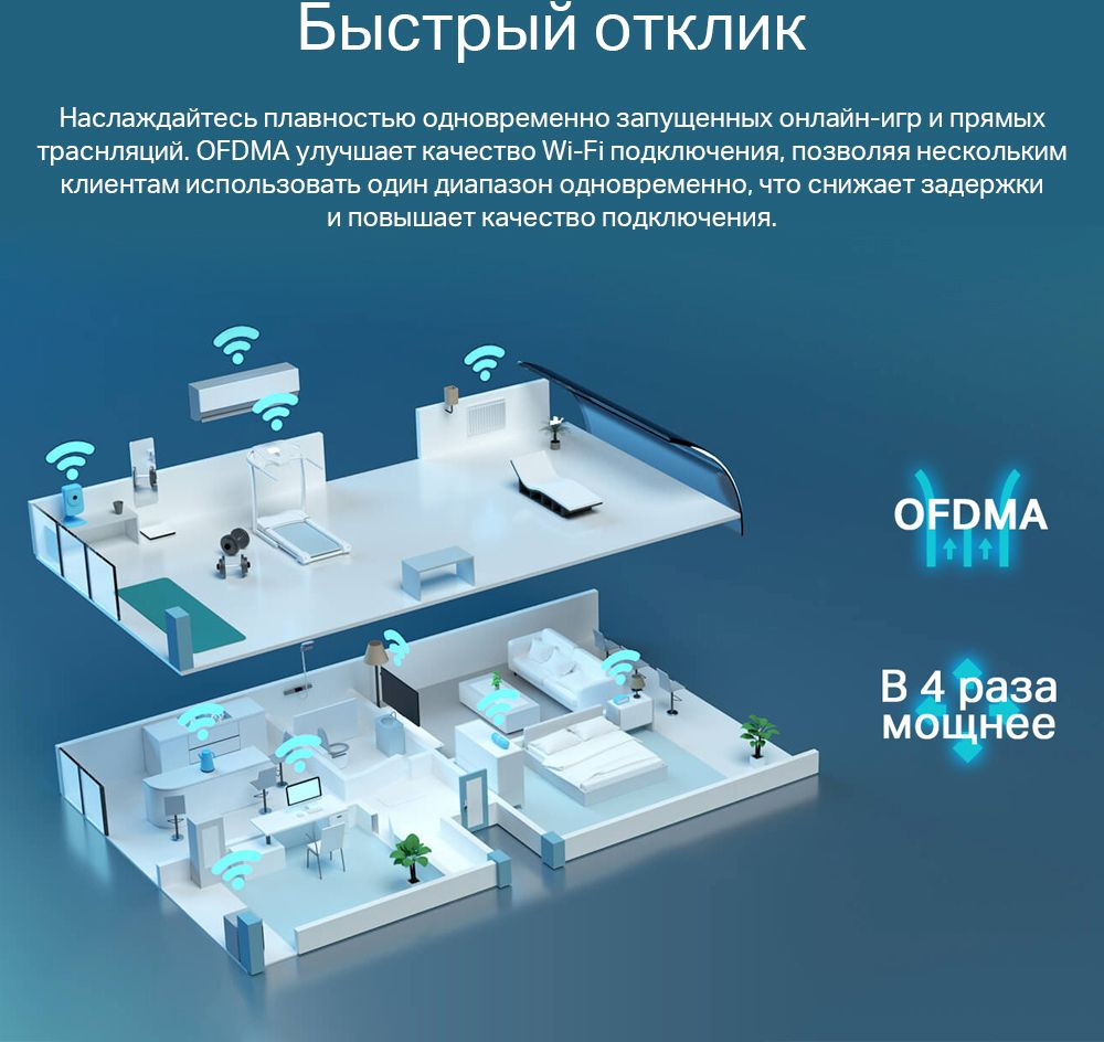 Роутер беспроводной TP-Link Archer AX55 AX3000 10/100/1000BASE-TX/4G ready черный