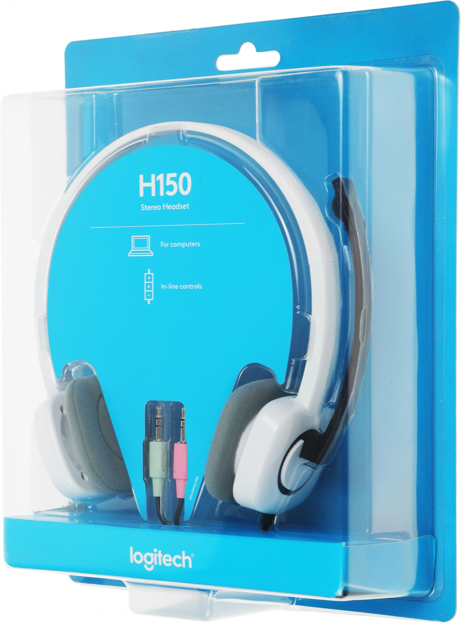 Наушники с микрофоном Logitech H150 белый/черный 1.8м накладные оголовье (981-000453)