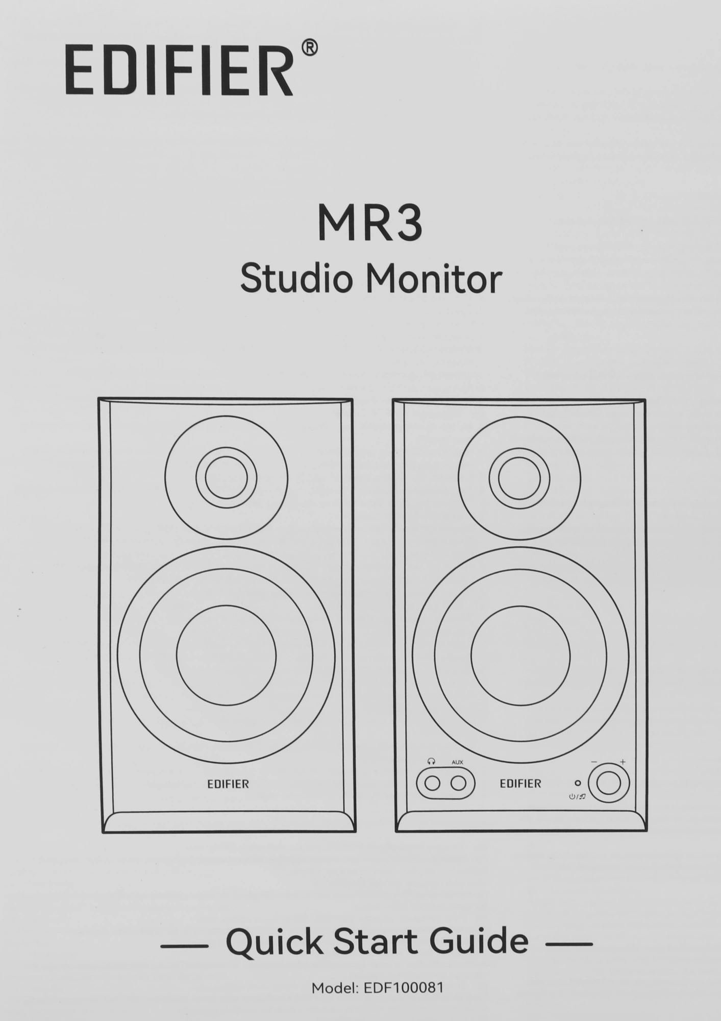 Колонки Edifier MR3 2.0 черный 36Вт BT