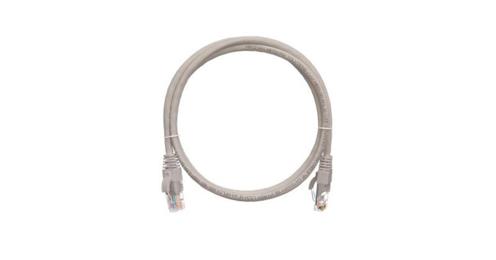 NMC-PC4UD55B-200-C-GY - Коммутационный шнур NIKOMAX U/UTP 4 пары, Кат.5е (Класс D), 100МГц, 2хRJ45/8P8C, T568B, заливной, с защитой защелки, многожильный, BC (чистая медь), 24AWG (7х0,205мм), LSZH нг(А)-HFLTx, серый, 20м
