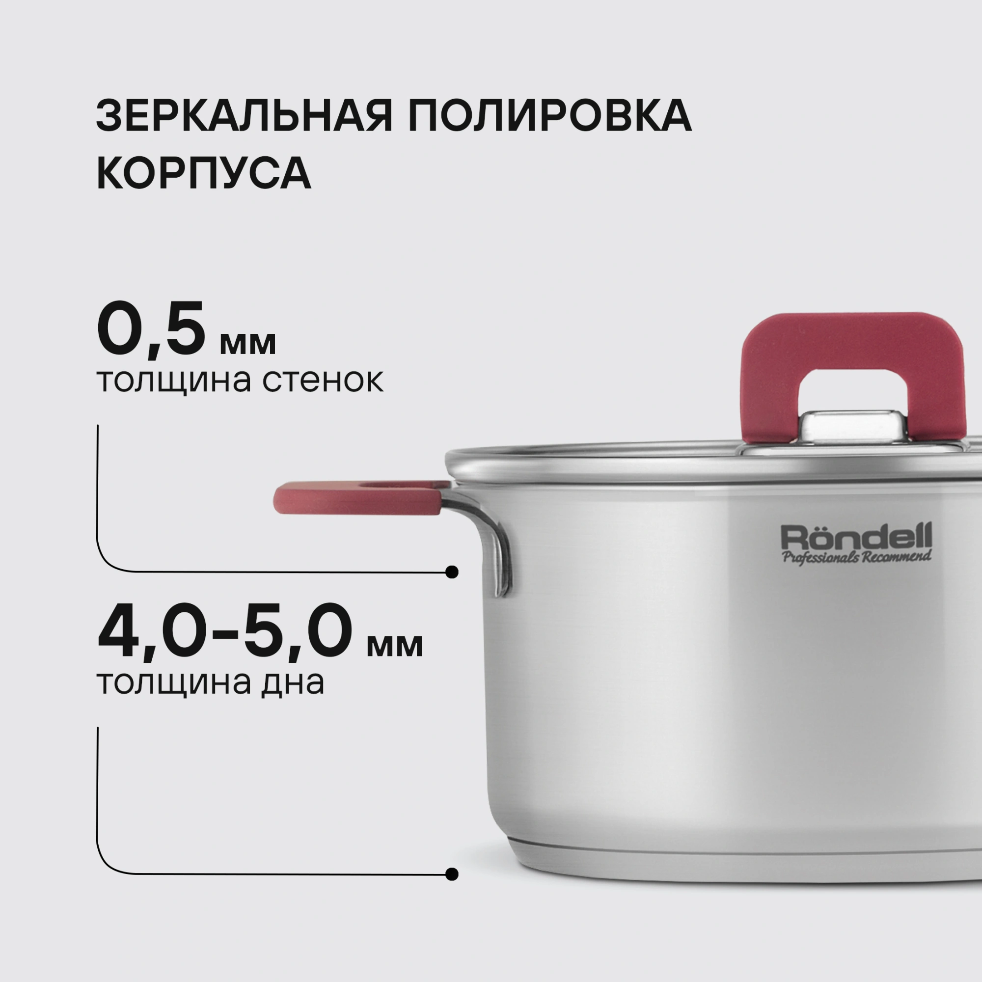 Набор посуды Rondell Savvy RDS-2012 7 предметов