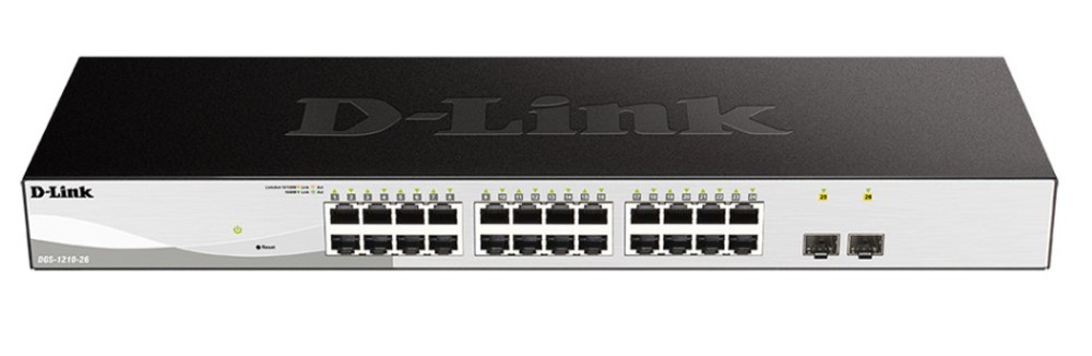 DGS-1210-26/FL2A - Управляемый L2 коммутатор с 24 портами 10/100/1000Base-T и 2 портами 1000Base-X SFP, D-link