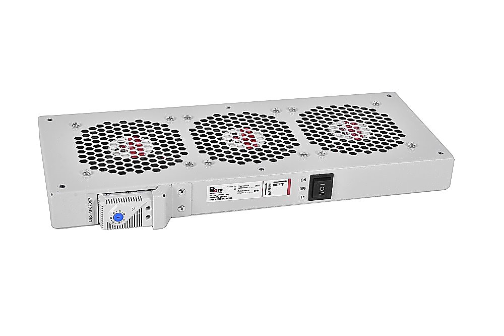 R-FAN-3TJ-36V-48V - Модуль вентиляторный, 36V-48V, 3 вентилятора с терморегулятором, колодка