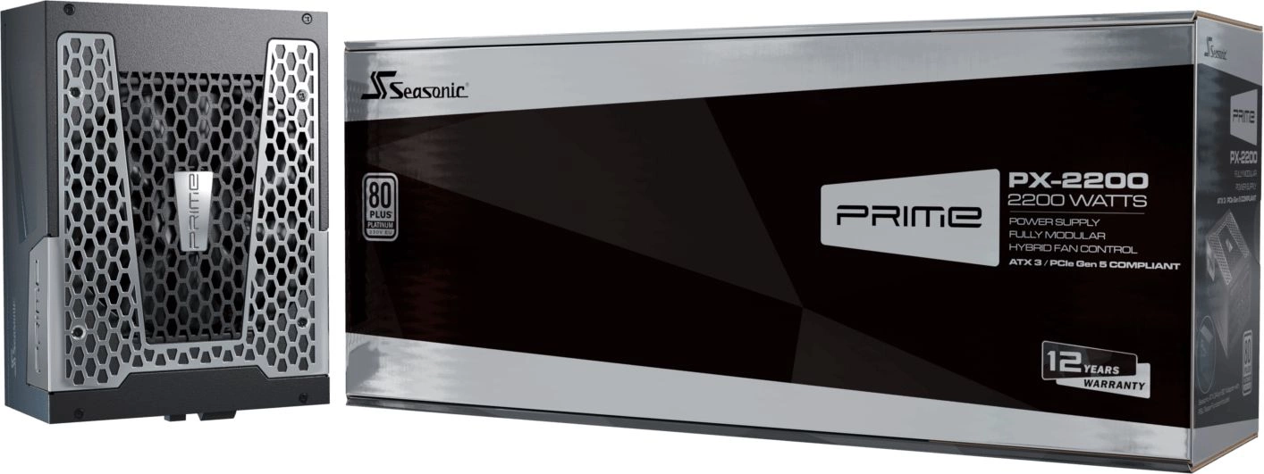 Блок питания Seasonic ATX 2200W Prime PX-2200 Gen.5 80+ platinum (20+4pin) APFC 135mm fan 18xSATA Cab Manag RTL