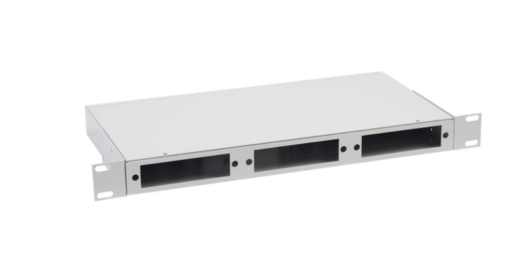 FOBX24-1U-000, ITK 1U Оптический распределительный кросс до 24 портов (без планок, под 8п-3шт)