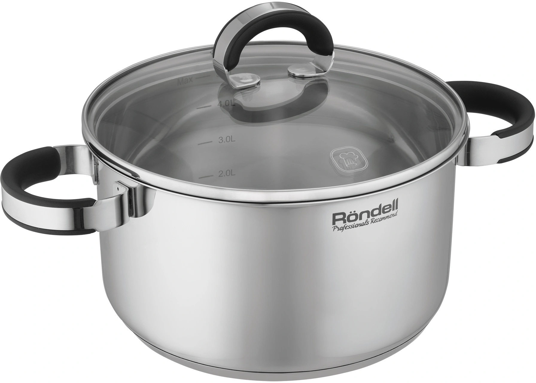 Кастрюля Rondell Brando RDS-1805 5.1л. d=24см (с крышкой) стальной