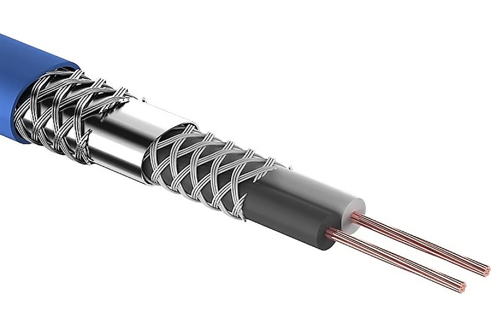 01-6028 Rexant - Кабель микрофонный КММ 2х0,25 мм², ø6,8 мм, синий, бухта 100 м