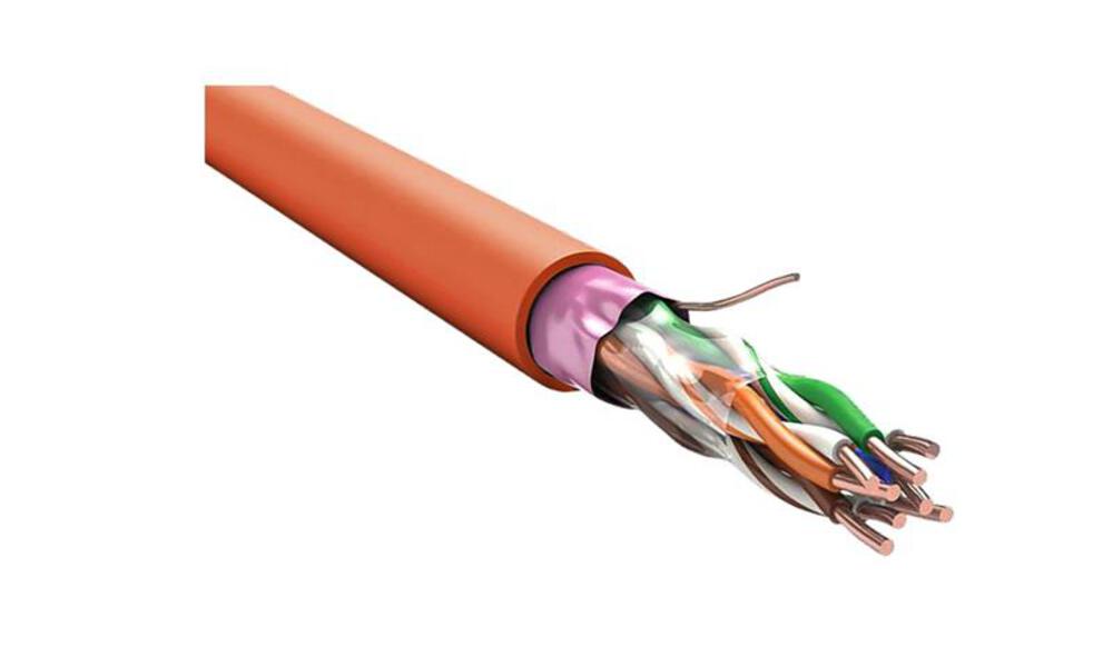LC1-C5E04-357 - Витая пара F/UTP 5E 4х2х0,52 нг(А)-FRLS оранж. (305м), ITK