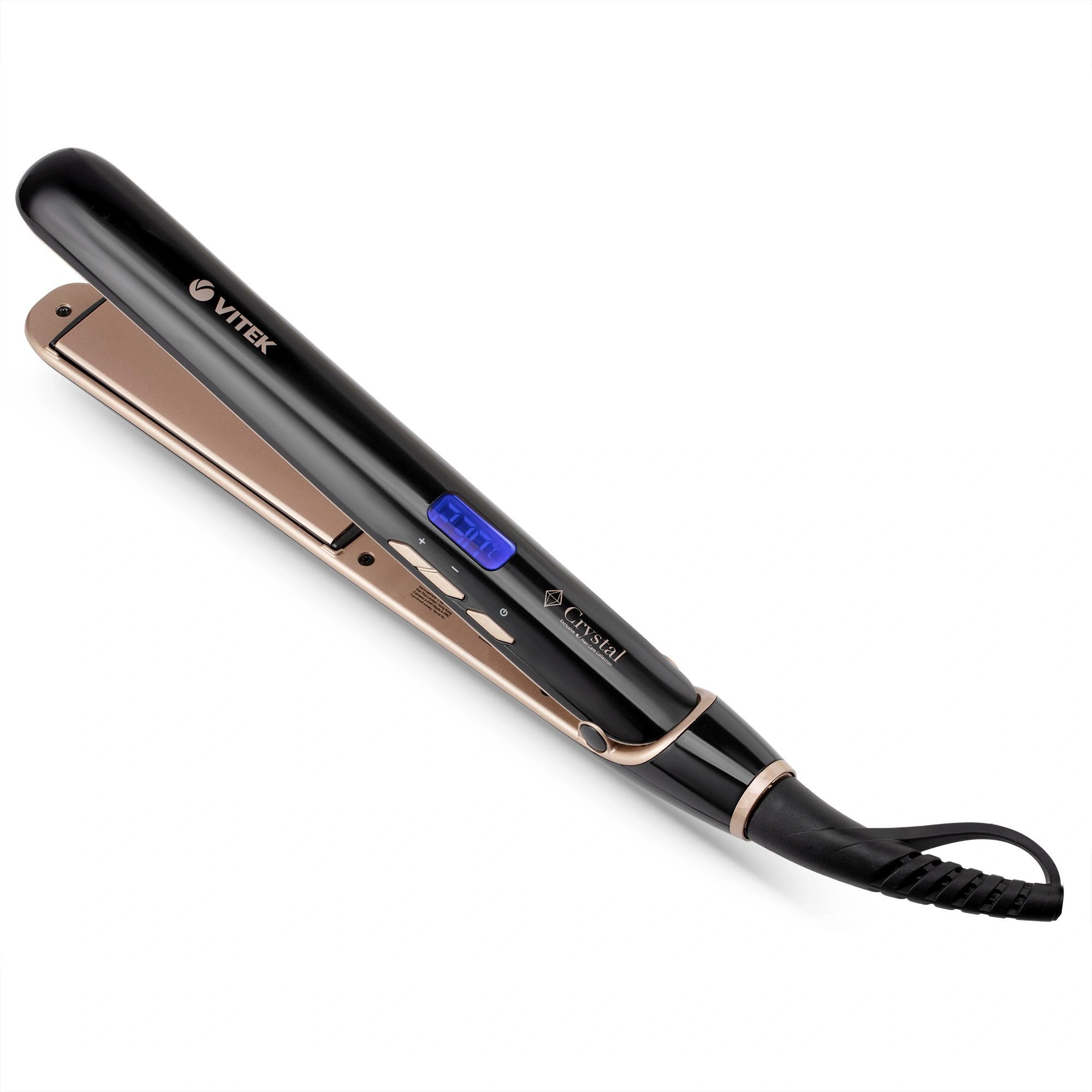 Выпрямитель Vitek Crystal VT-8410 45Вт черный макс.темп.:230С покрытие:керамико-турмалиновое
