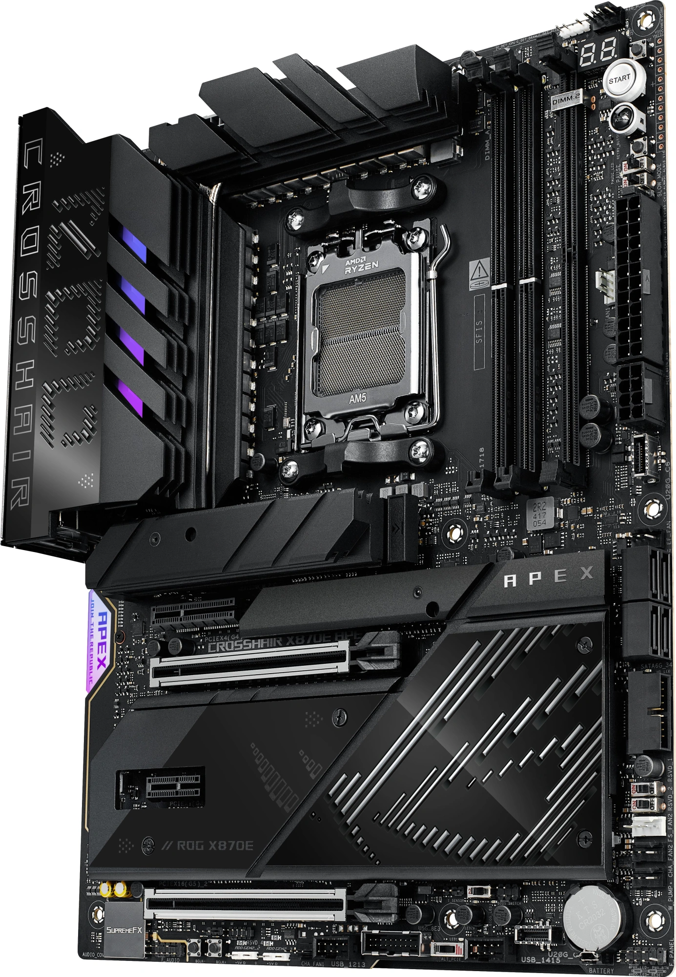 Материнская плата Asus ROG CROSSHAIR X870E APEX Socket AM5 AMD X870E 2xDDR5 ATX AC`97 8ch(7.1) 5Gigabit RAID