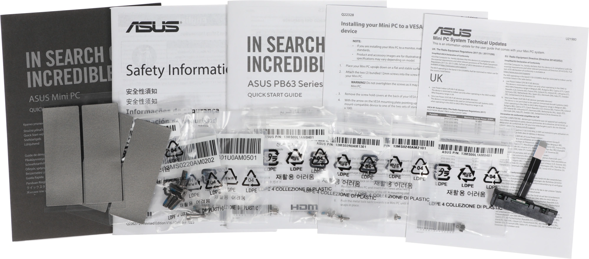 Неттоп Asus PB63-B-B5092MD i5 13400 (2.5) UHDG 730 без ОС GbitEth WiFi BT 150W черный (90MR0122-M002W0)